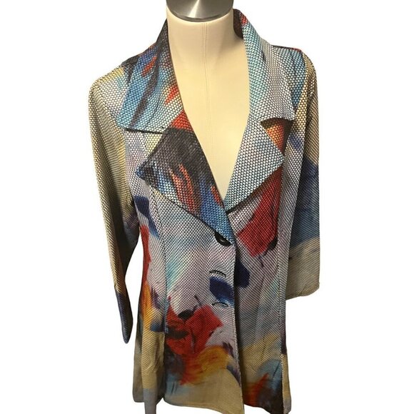 NWT RETRO 60S STYLE TRENCH JACKET BUTTON CLOSURE BELTED WAIST - Picture 5 of 13